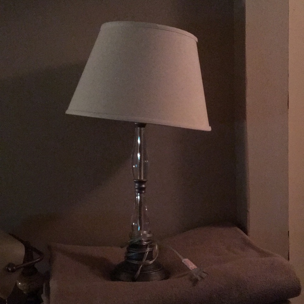 Nice lamp clear plastic.